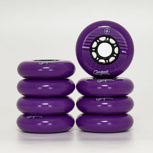 Compass Synthwave 80mm Wheels - Purple (8-Set)
