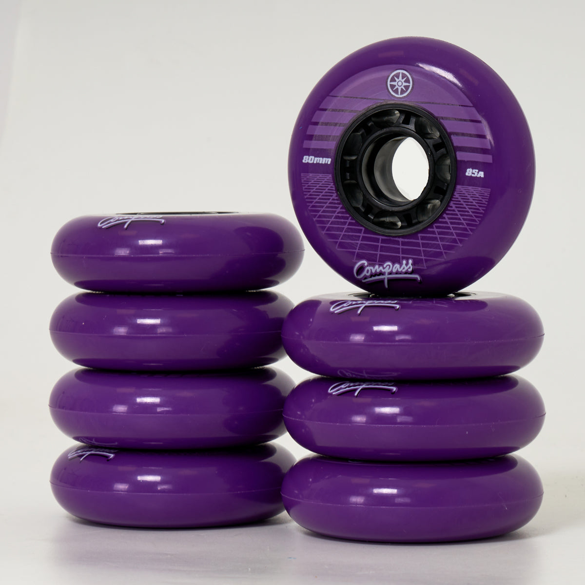 Compass Synthwave 80mm Wheels - Purple (8-Set)