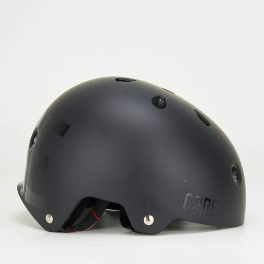 Core Street Skate Helmet - Black With Black Gloss Decal
