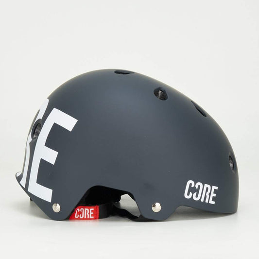 CORE Street Helmet – Black with White Decal
