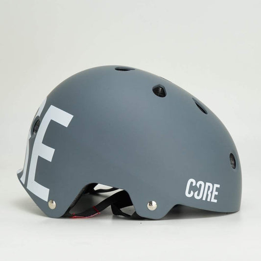 Core Street Skate Helmet - Grey With White Decal