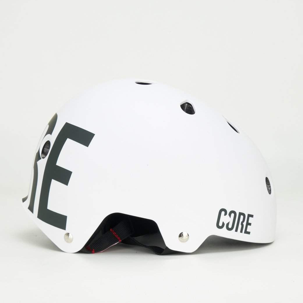 Core Street Helmet - White with Black Decal