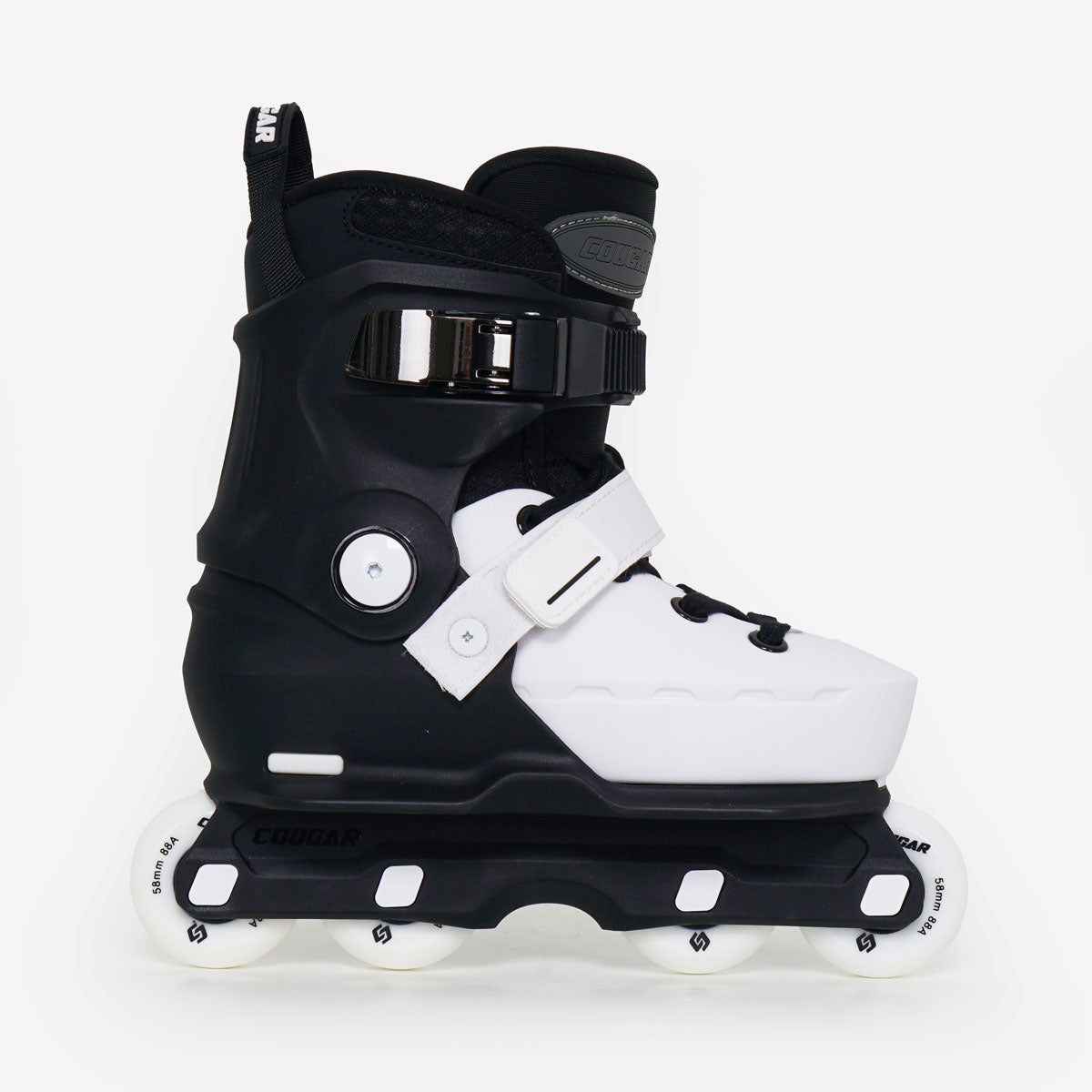 Cougar Kids Adjustable Aggressive Inline Skates - Black / White [MZS7003]