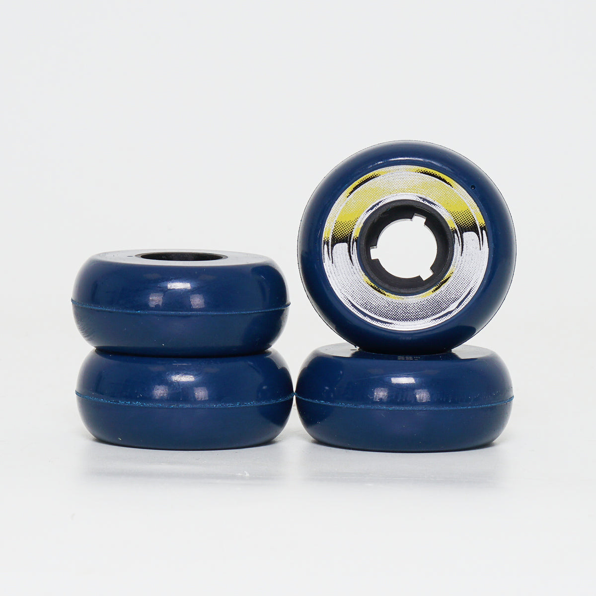 Dead 58mm / 88a Navy Wheels - Yellow / Silver Ring