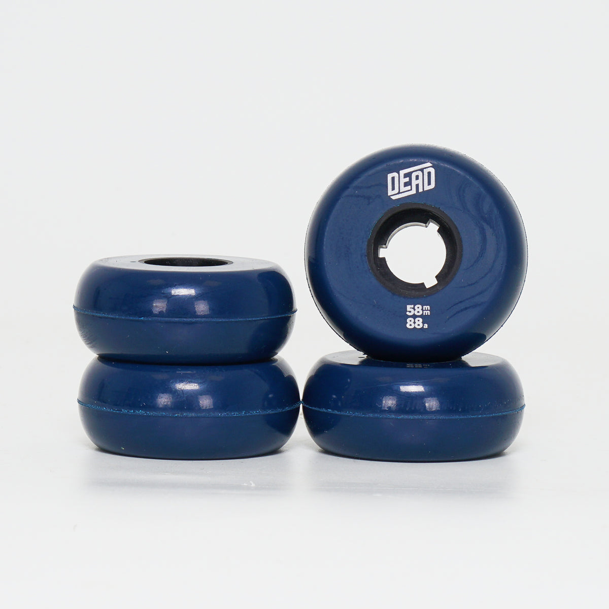 Dead 58mm / 88a Navy Wheels - Yellow / Silver Ring