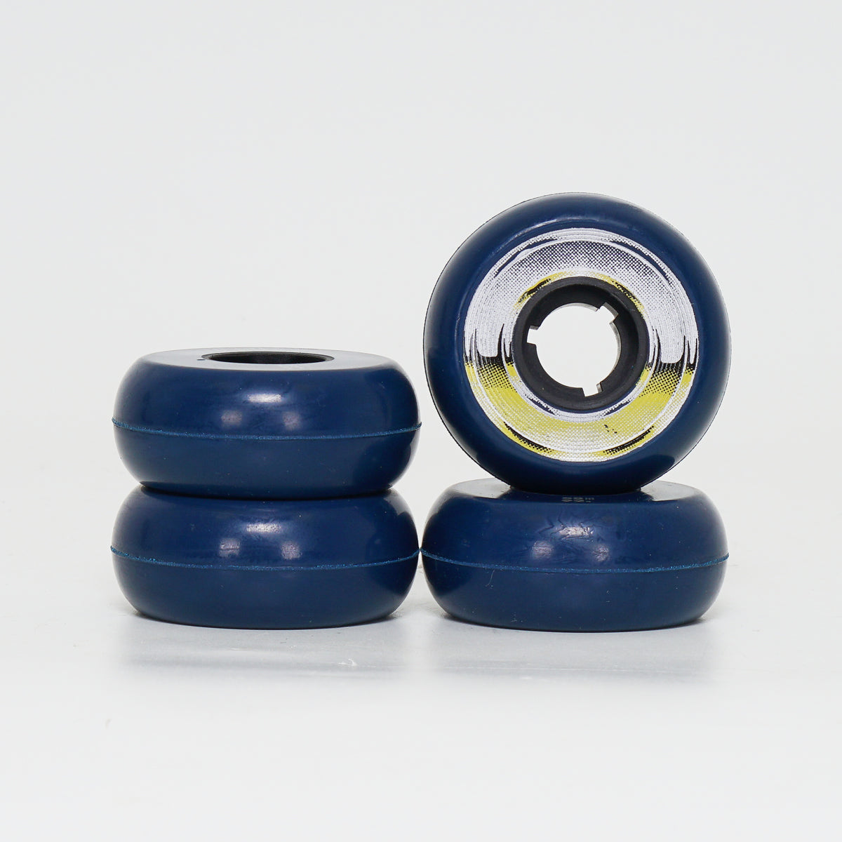 Dead 58mm / 92a Navy Wheels - Yellow / Silver Ring