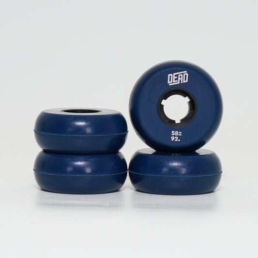 Dead 58mm / 92a Navy Wheels - Yellow / Silver Ring