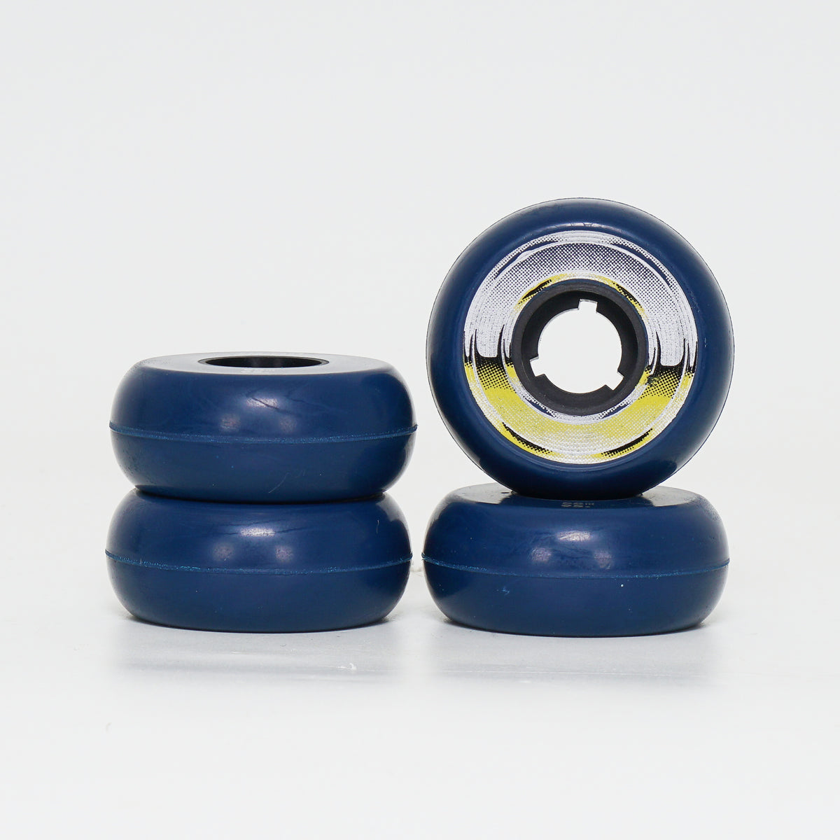 Dead 58mm / 95a Navy Wheels - Yellow / Silver Ring