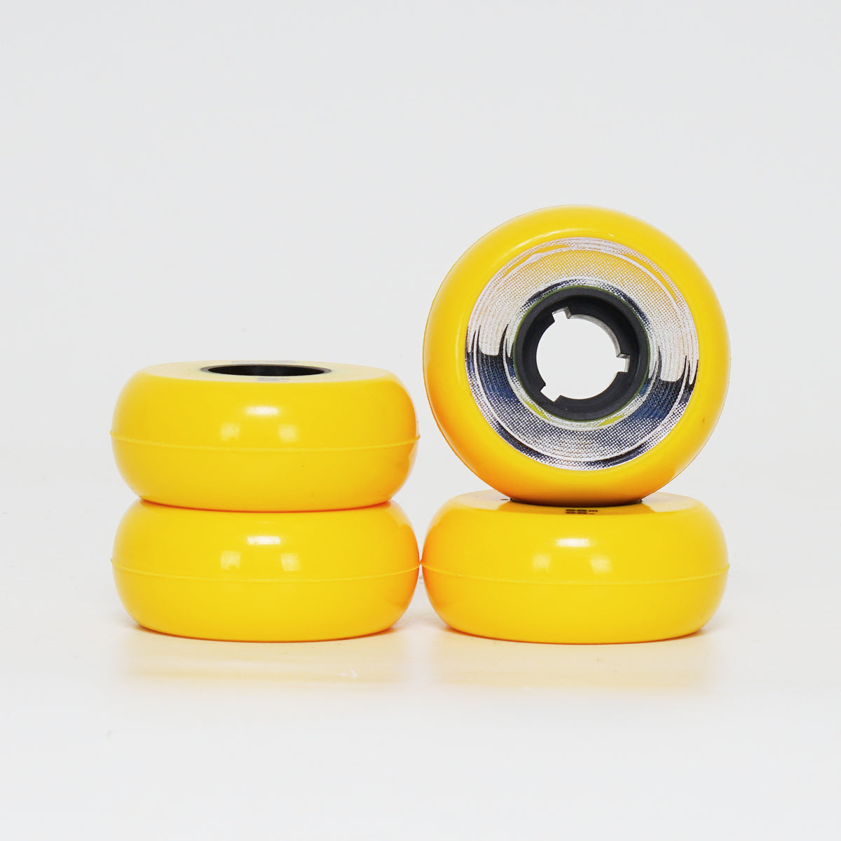 Dead 58mm / 88a Yellow Wheels - Blue / Silver Ring