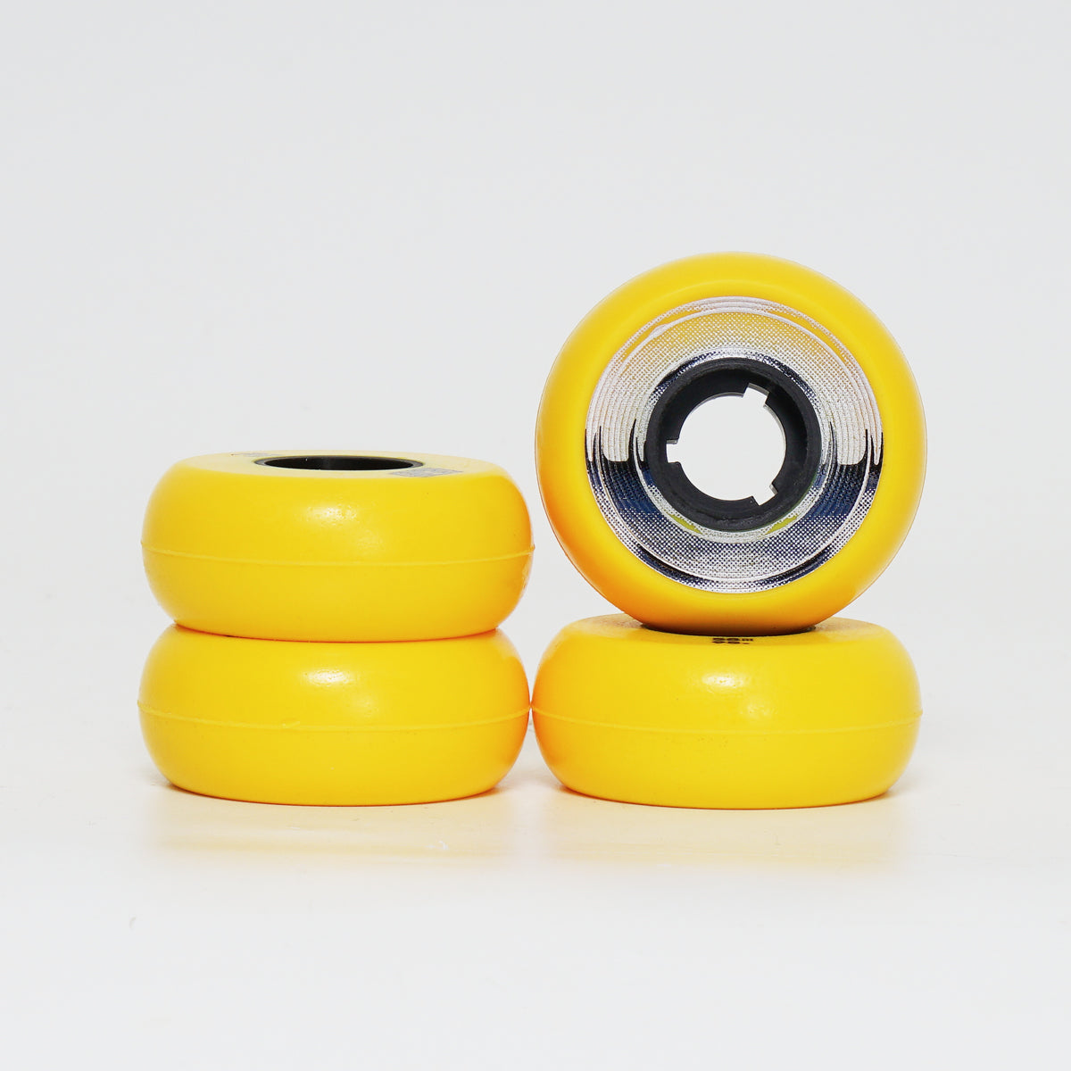 Dead 58mm / 95a Yellow Wheels - Blue / Silver Ring