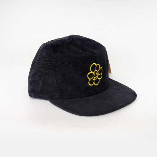 Dream Corduroy Daisy Hat - Black