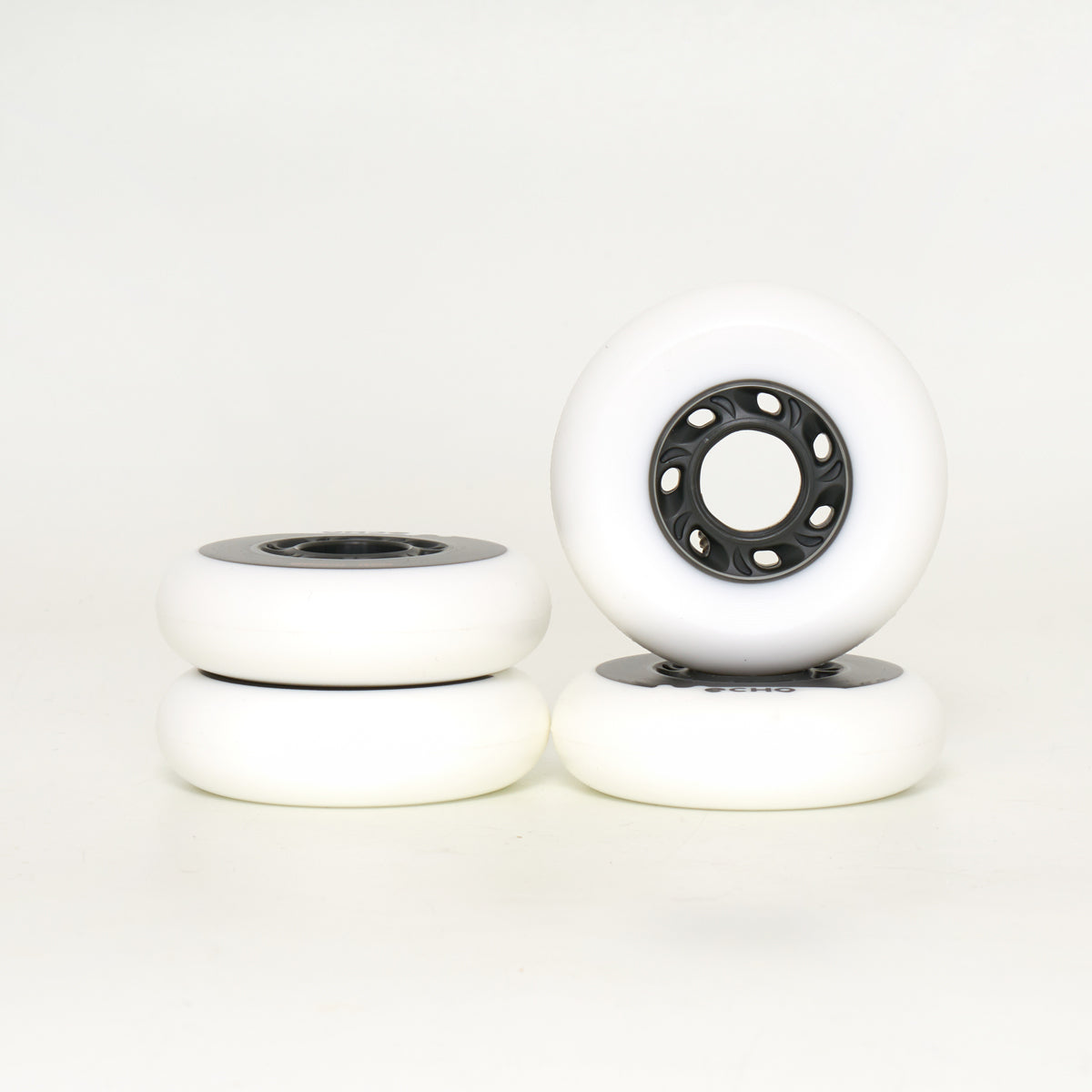 Echo Drift 80mm Wheels - White/Green (4-Set)