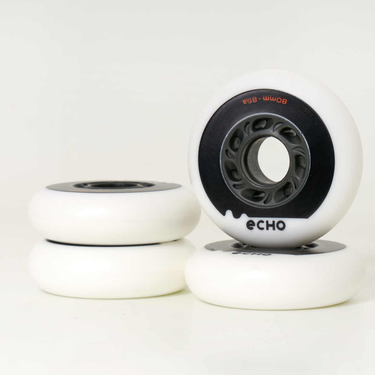 Echo Drift 80mm Wheels - White/Grey (4-Set)
