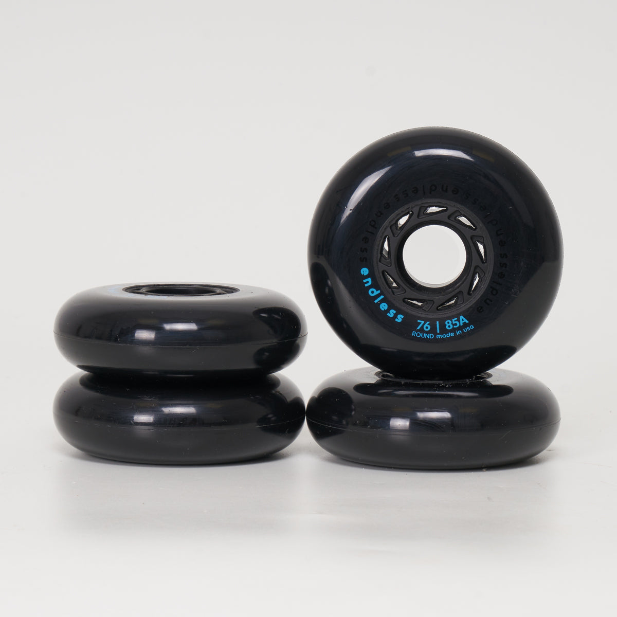 Endless 76mm Wheels - Black (Set of 4)