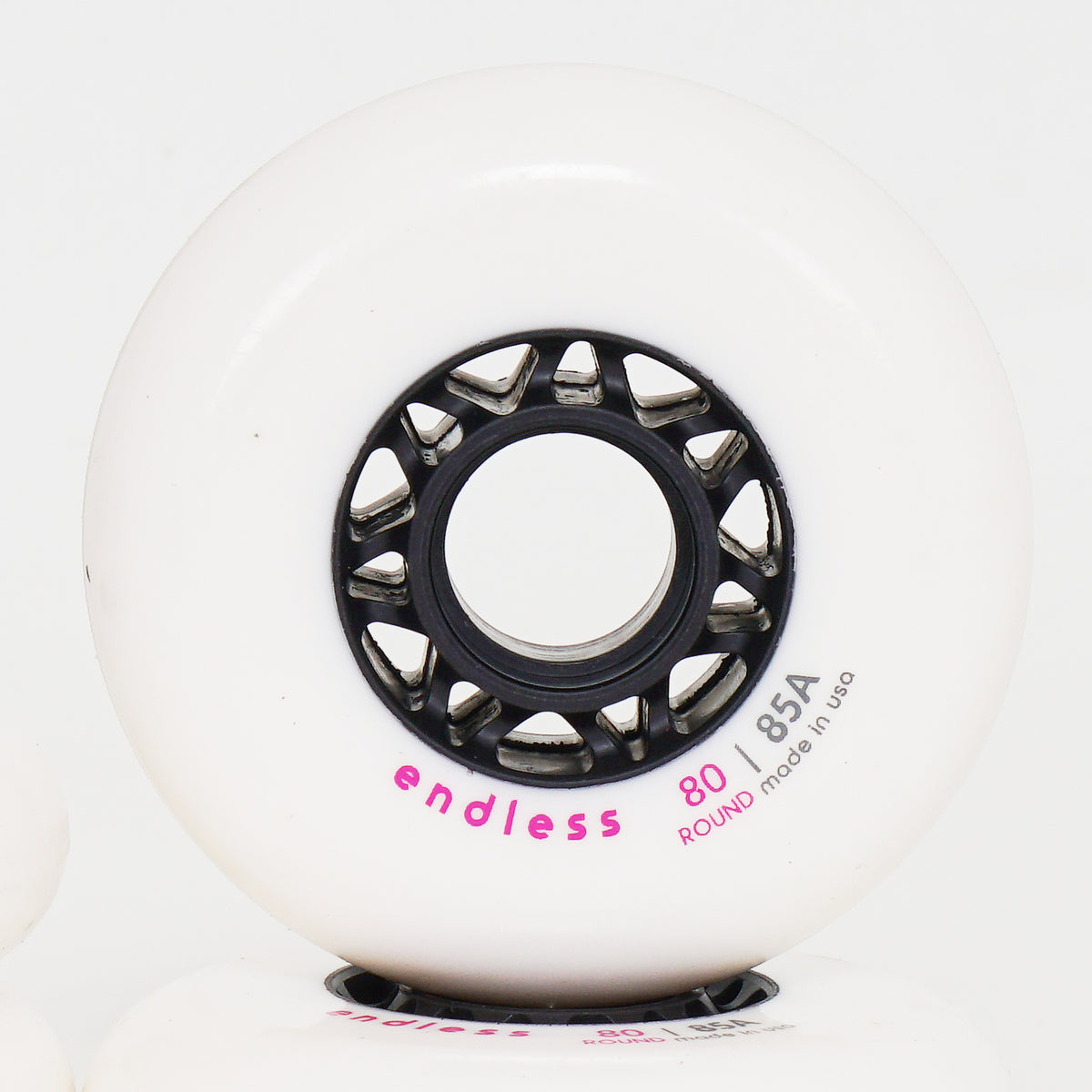 Endless 80mm / 85a Round Wheels - White