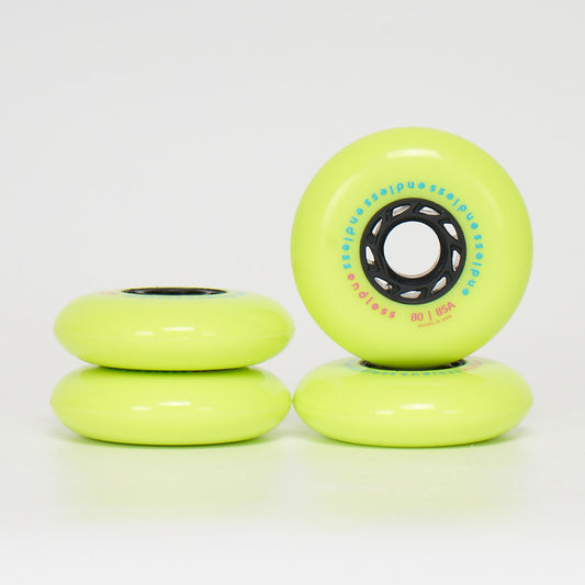 Endless 80mm / 85a Wheels - Neon Yellow