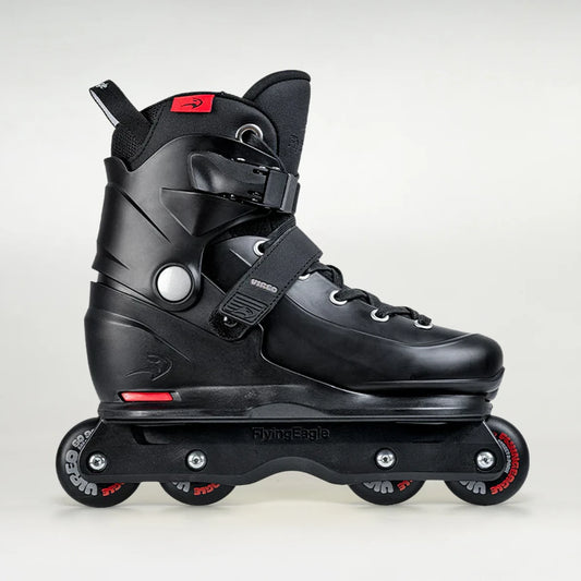 Flying Eagle Vireo - Kids Adjustable Aggressive Inline Skates - Black [PRE ORDER]