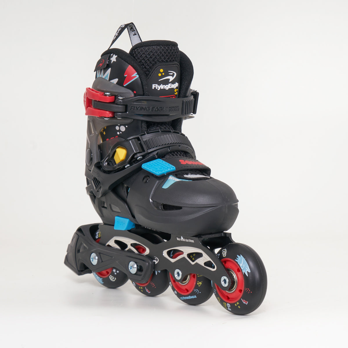 Flying Eagle S6S Pro Kids Skates - Black