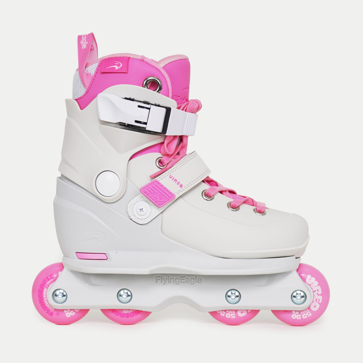 Flying Eagle Vireo - Kids Adjustable Aggressive Inline Skates - Soft Pink