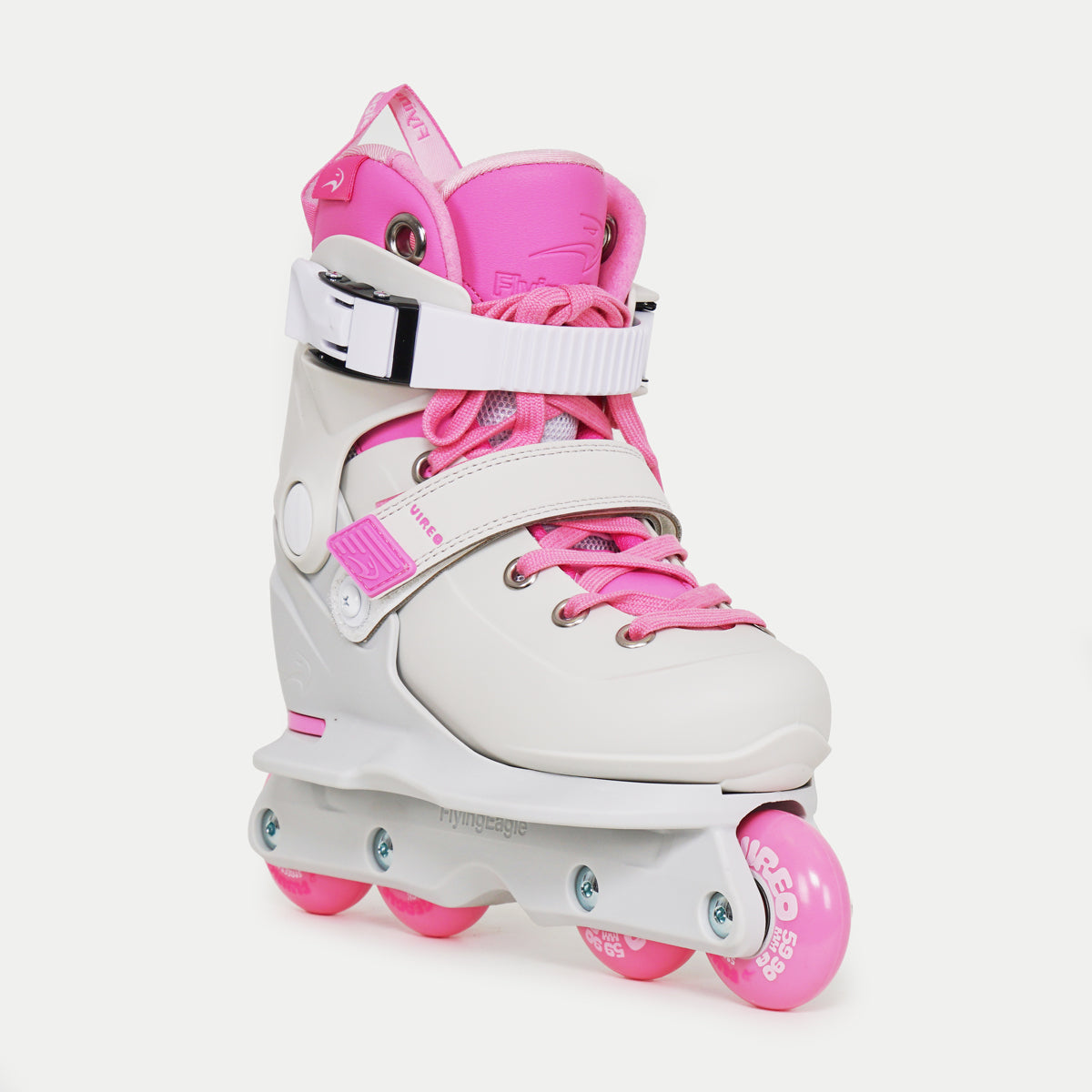 Flying Eagle Vireo - Kids Adjustable Aggressive Inline Skates - Soft Pink