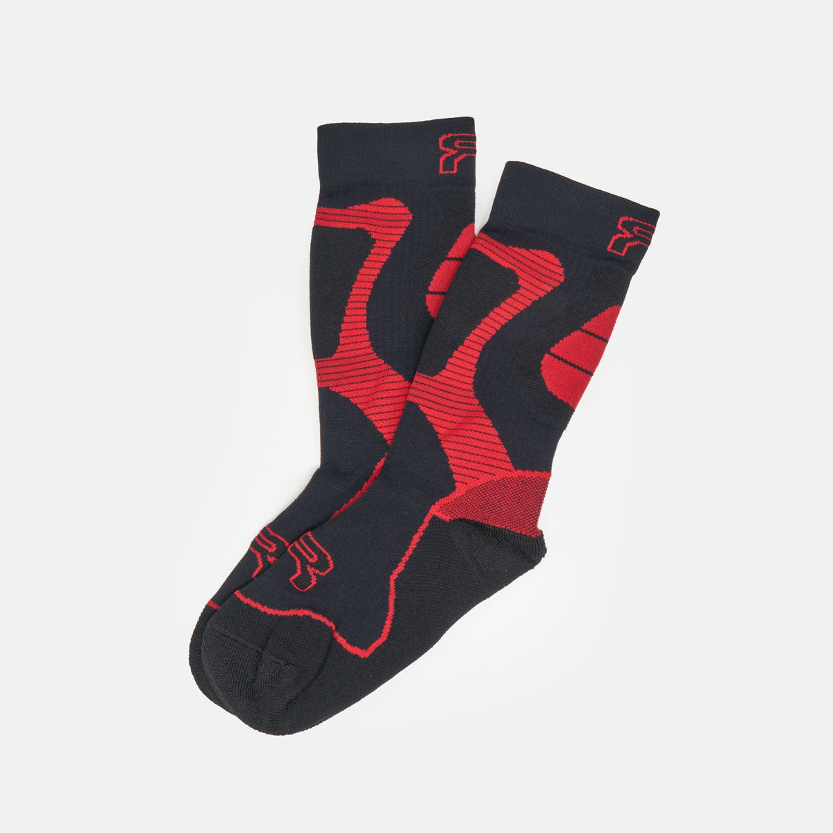 FR Skating Socks — Black / Red