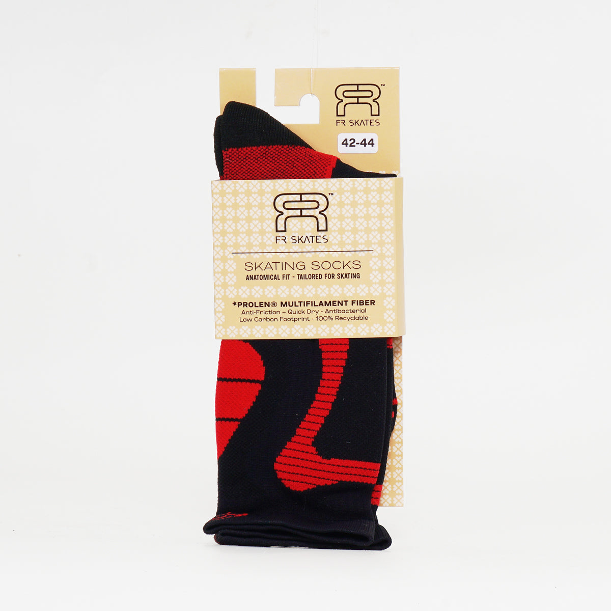 FR Skating Socks — Black / Red