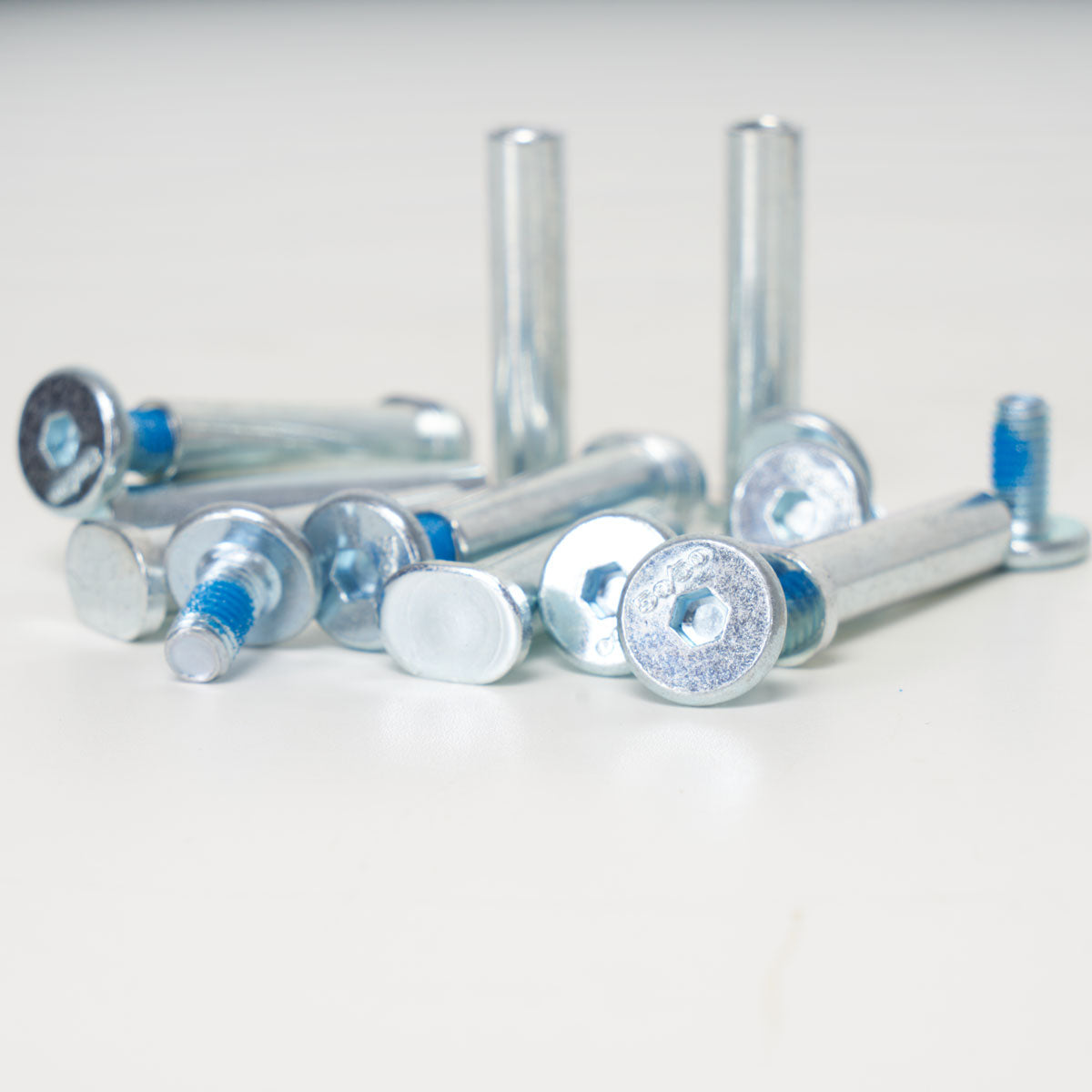 Fifty- 50 Axles for Prime and Balance 2 Frames - Replacement Bolts - Silver