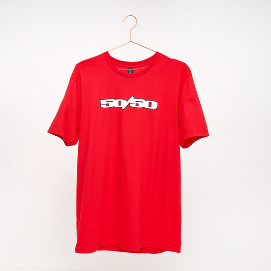 Fifty 50 Stamp Logo T-Shirt - Red