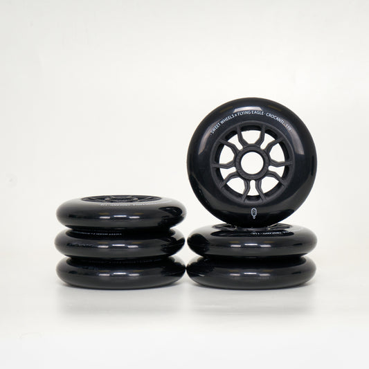 Flying Eagle Crocanti 110mm Wheels - Black (6-Set)