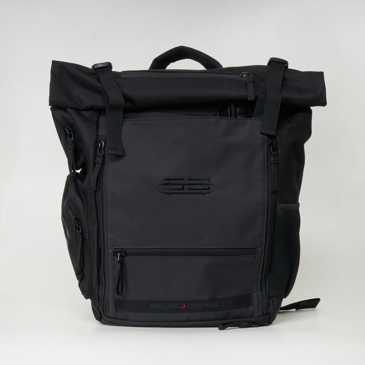 Ground Control Black Rolltop Backpack