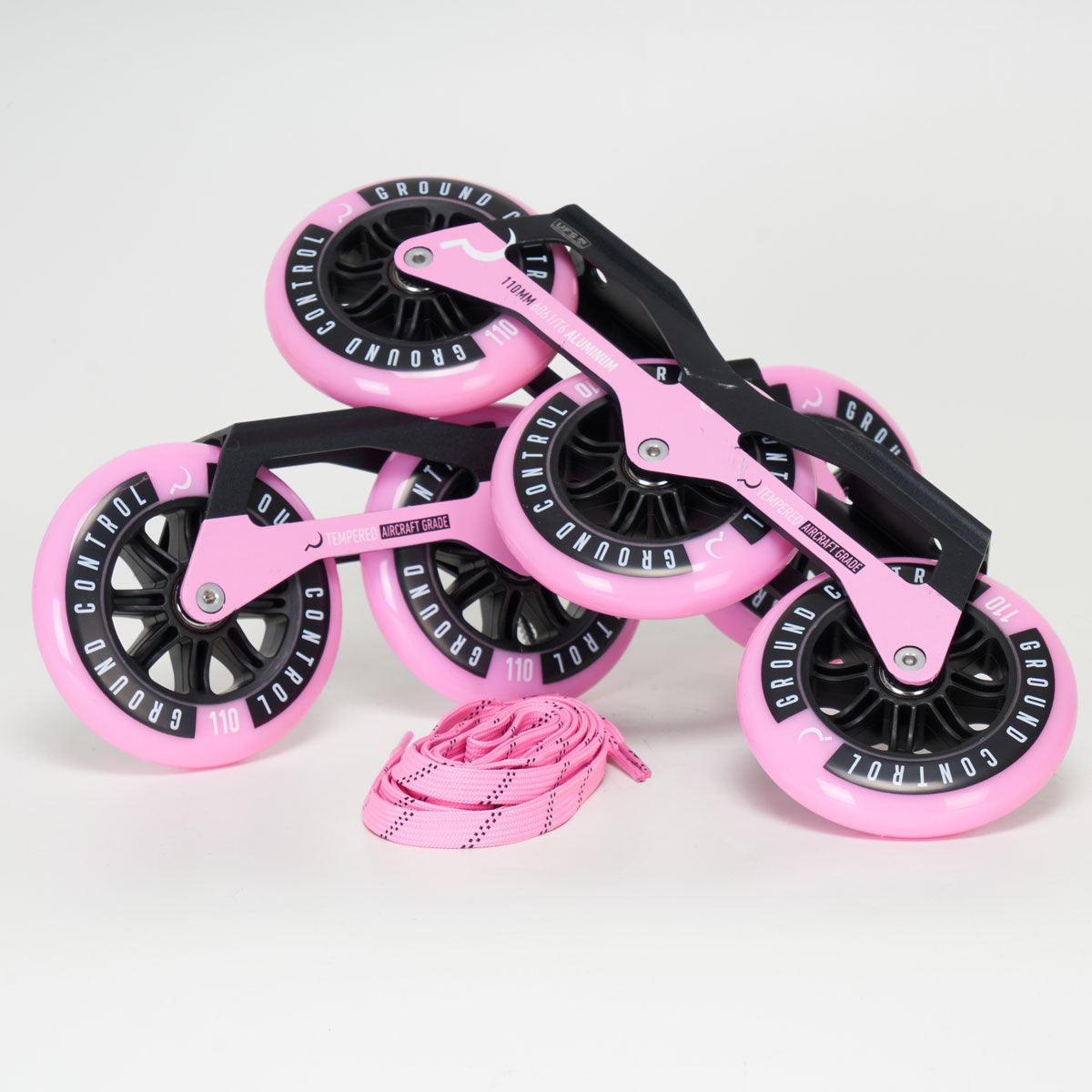 Ground Control Tri Skate UFS Frame V3 110MM  85A Complete - Pink/Black