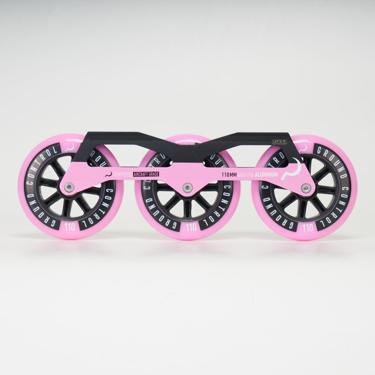 Ground Control Tri Skate UFS Frame V3 110MM  85A Complete - Pink/Black