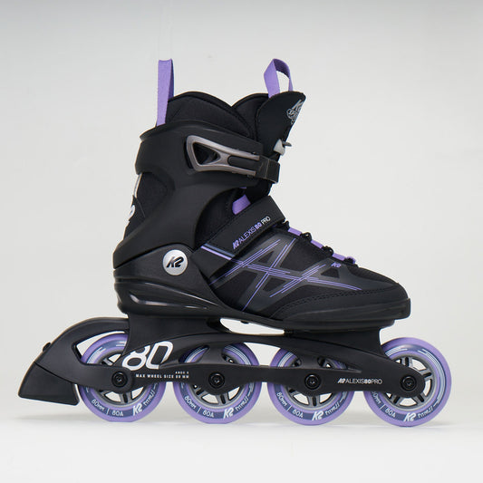 K2 Alexis 80 Pro Inline Skates - Black / Lavender