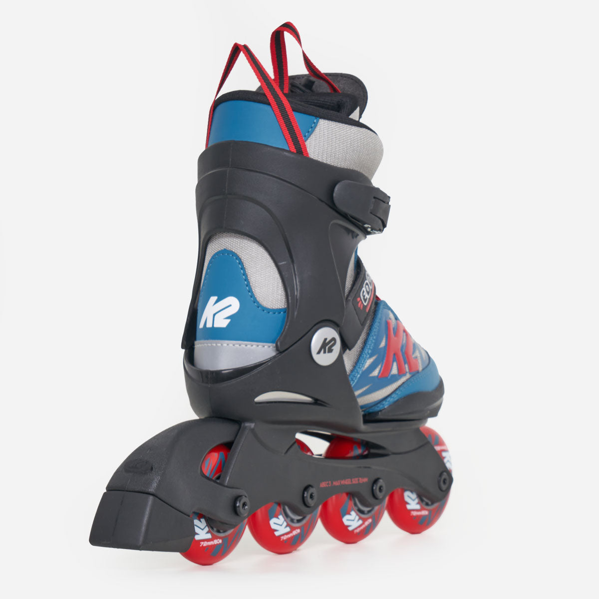 K2 Eddie Pro Adjustable Kids Inline Skates - Unisex (Grey/Blue)