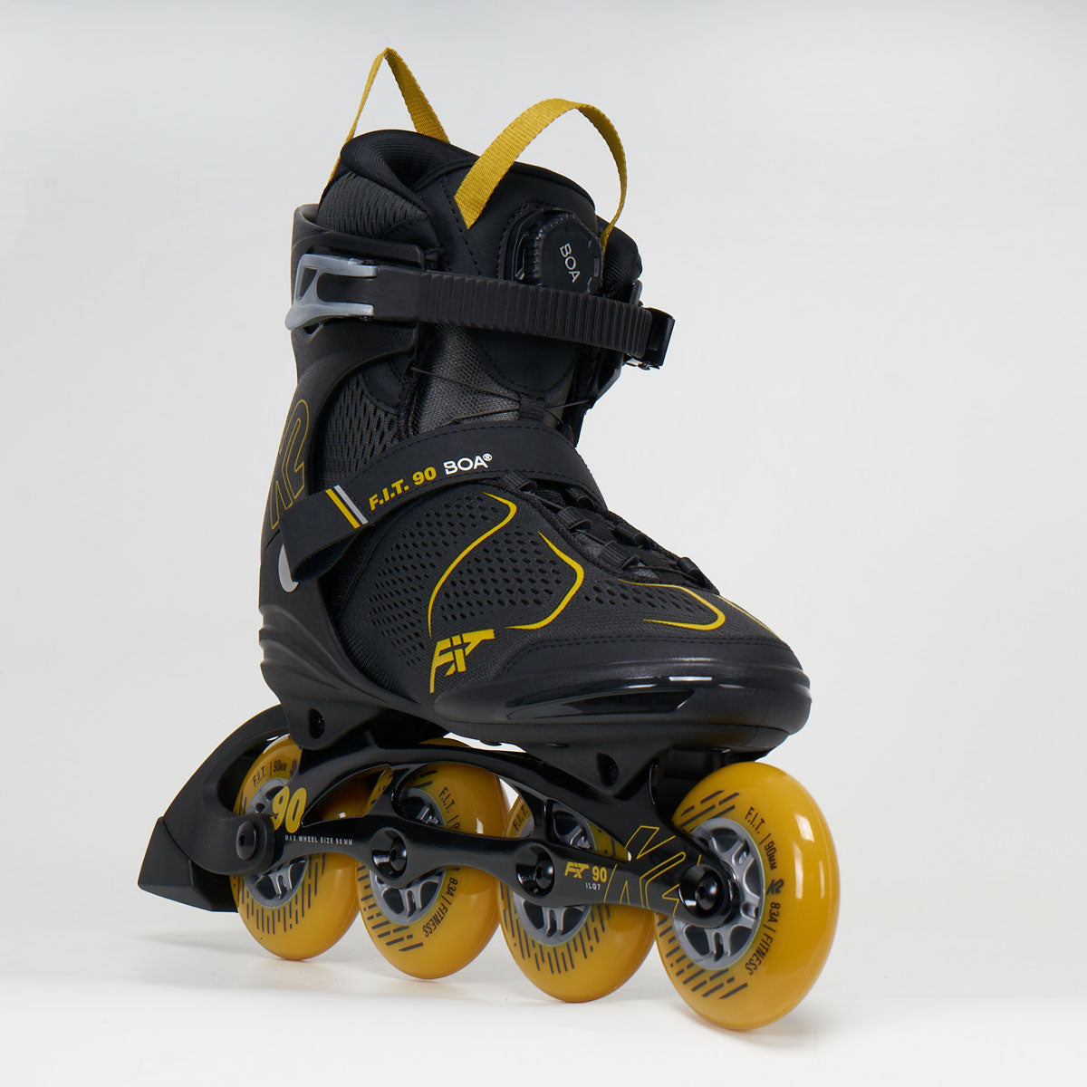 K2 F.I.T. 90 Boa Skates - Black / Yellow