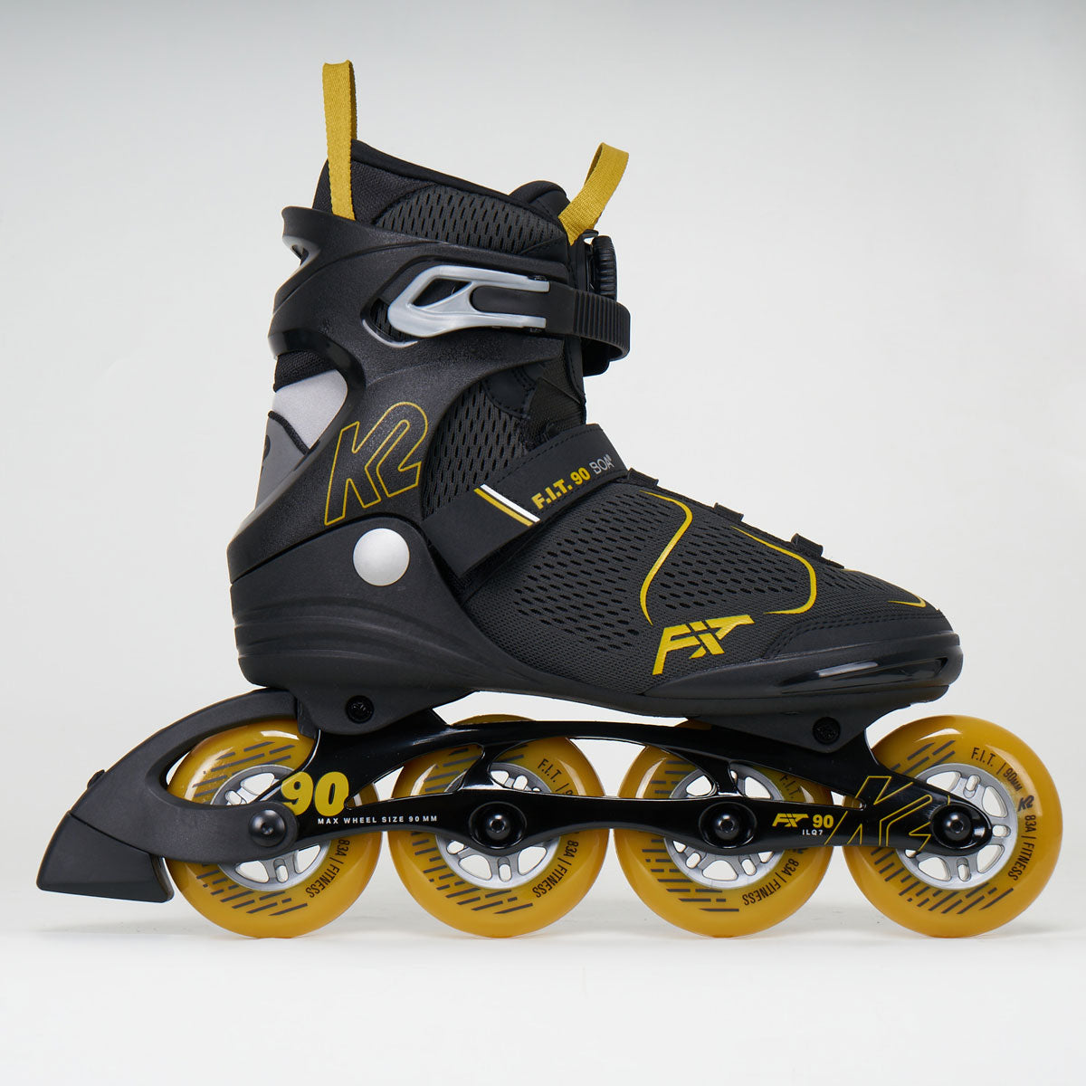 K2 F.I.T. 90 Boa Skates - Black / Yellow