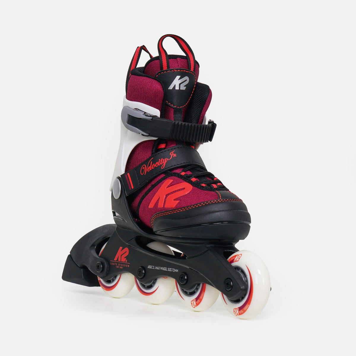K2 Velocity Girls Adjustable Kids Inline Skates - Red