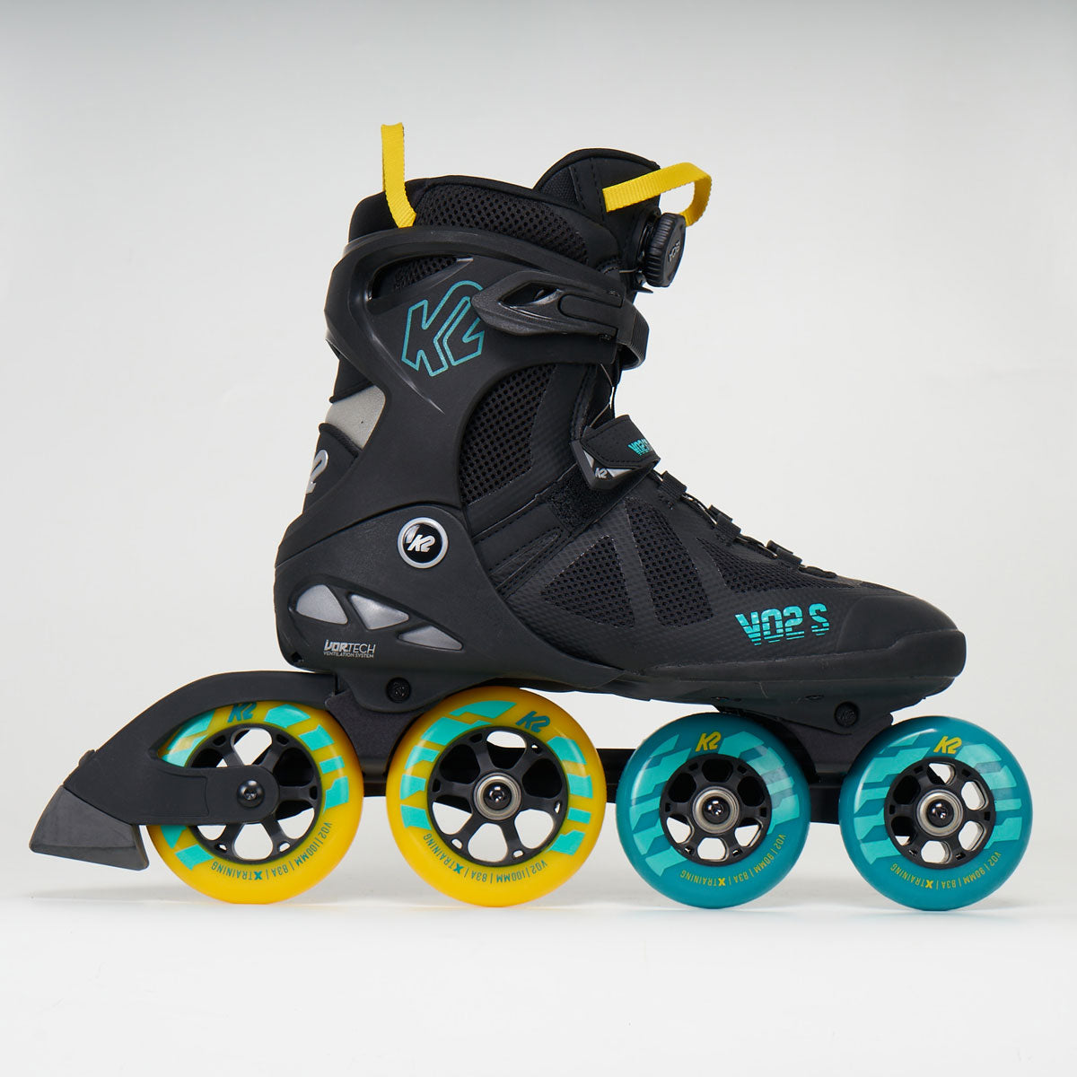 K2 VO2 S 100 X Boa Skates - Blue/Yellow (Hi/Low)