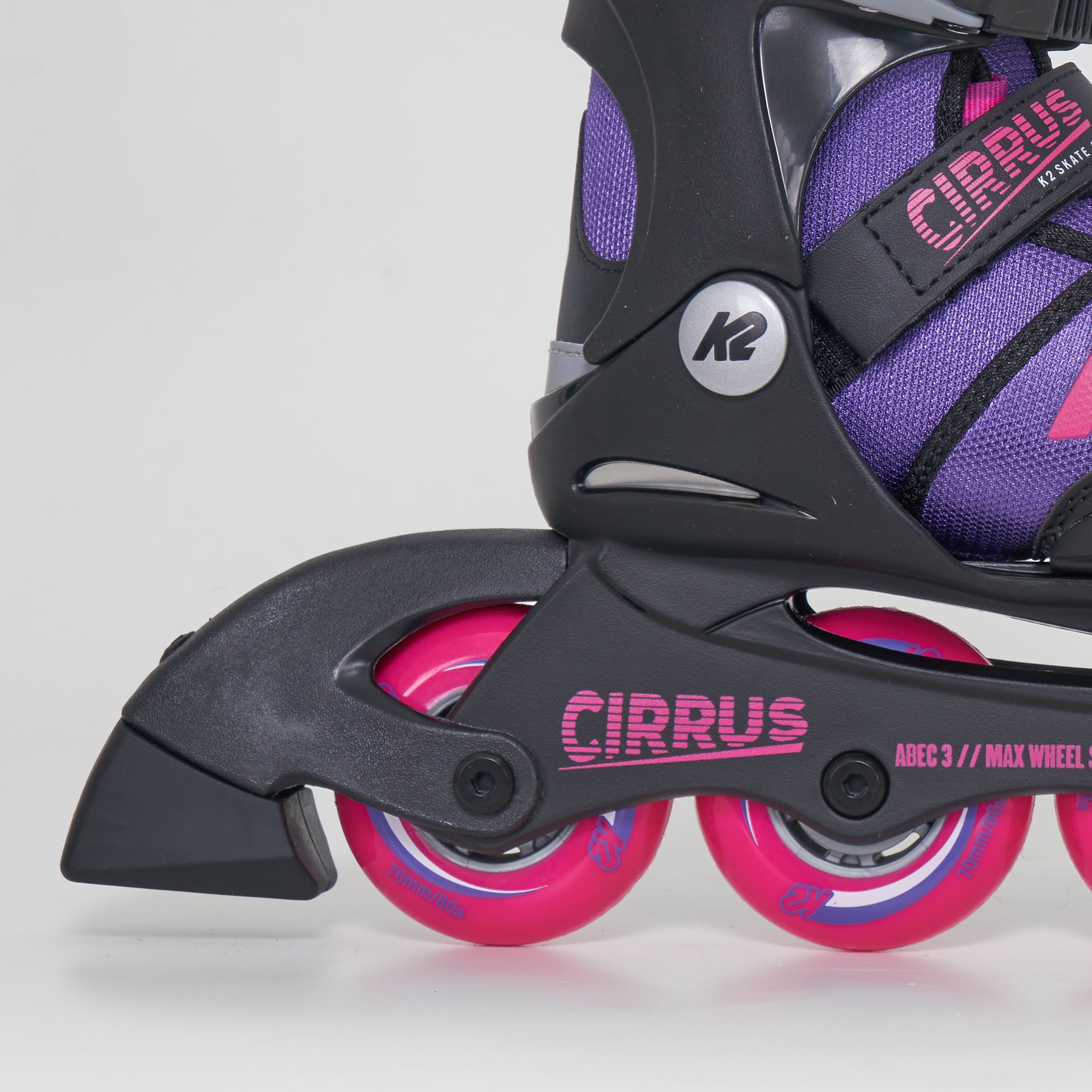 K2 Cirrus Girls Adjustable Kids Inline Skates - Purple / Pink