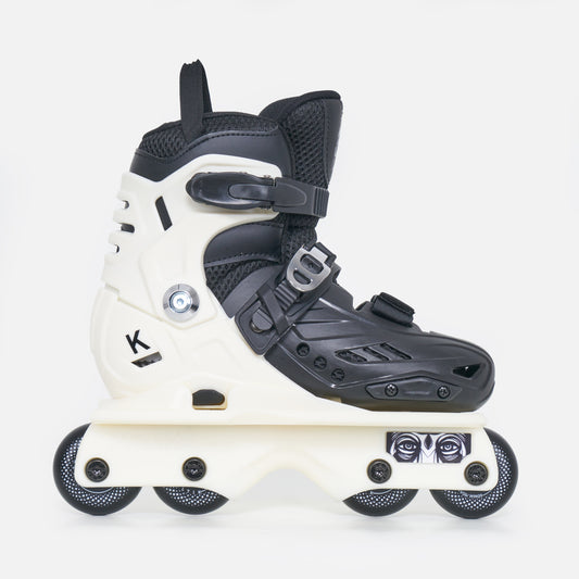 Kaltik K Junior Adjustable Aggressive Skates - Black / Nylon Heel
