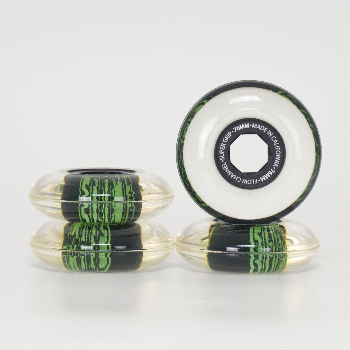 Lot 4 Roues Labeda Millennium Gripper Green X-Soft 76mm 74A - Hockey En Ligne