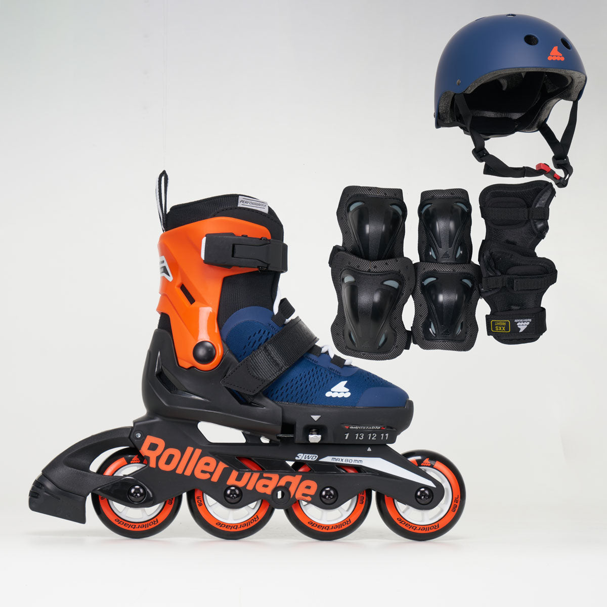 Rollerblade Cube Junior Skate Pack - Blue / Orange