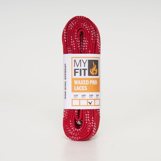 Myfit Waxed Pro Laces - Red/White Stripes