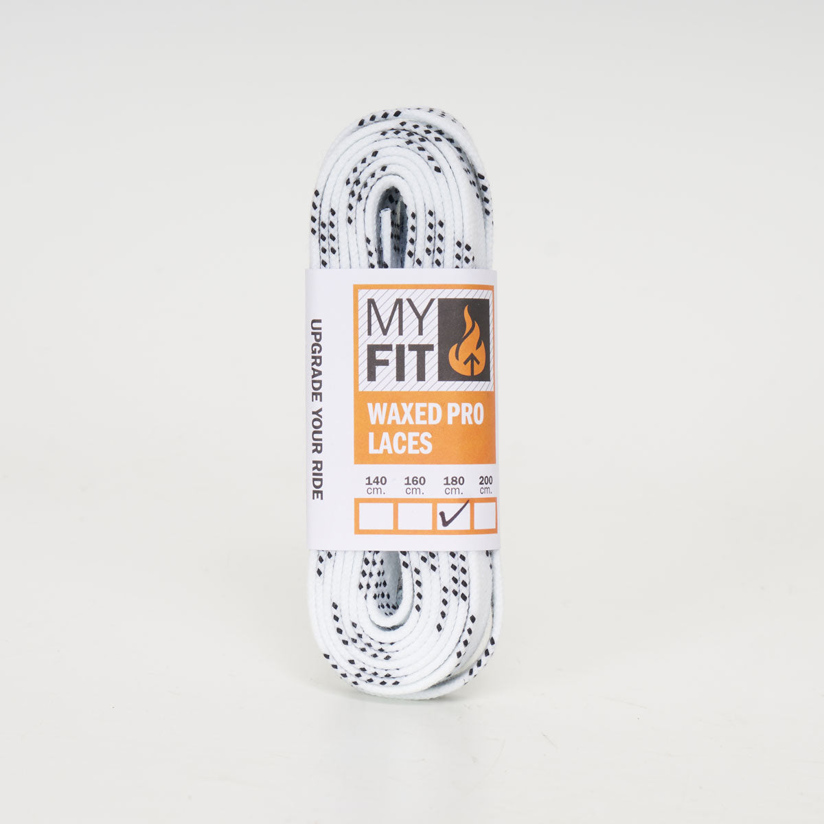 Myfit Waxed Pro Laces - White/Black Stripes