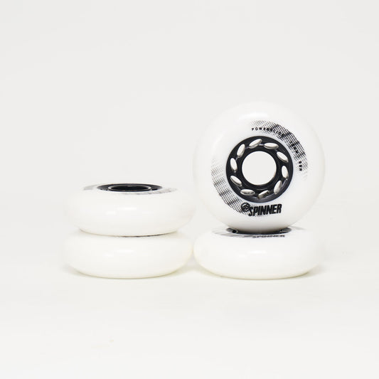 Powerslide Spinner 76mm Wheels - White (4-Pack)