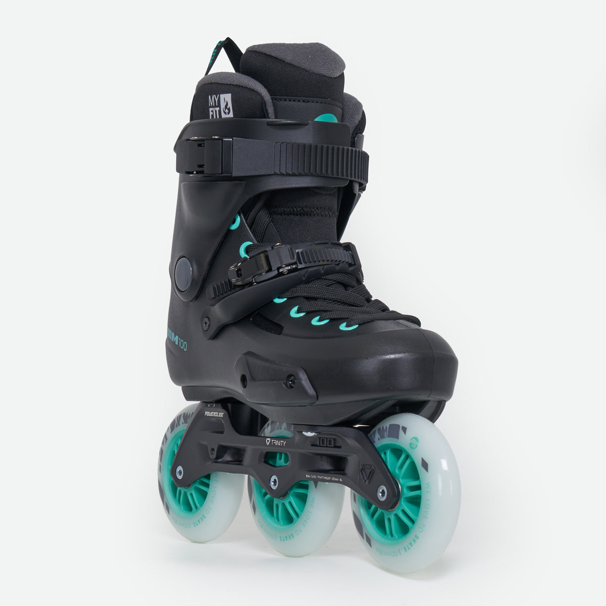 Powerslide Zoom Pro 100 Skates — Black / Mint