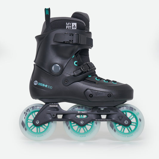 Powerslide Zoom Pro 100 Skates — Black / Mint