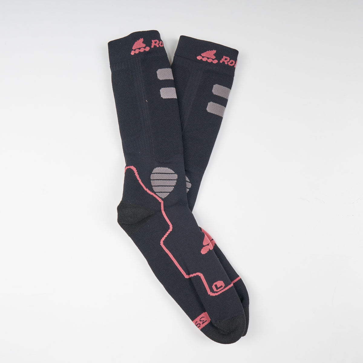Rollerblade Performance Skate Socks - Black / Pink