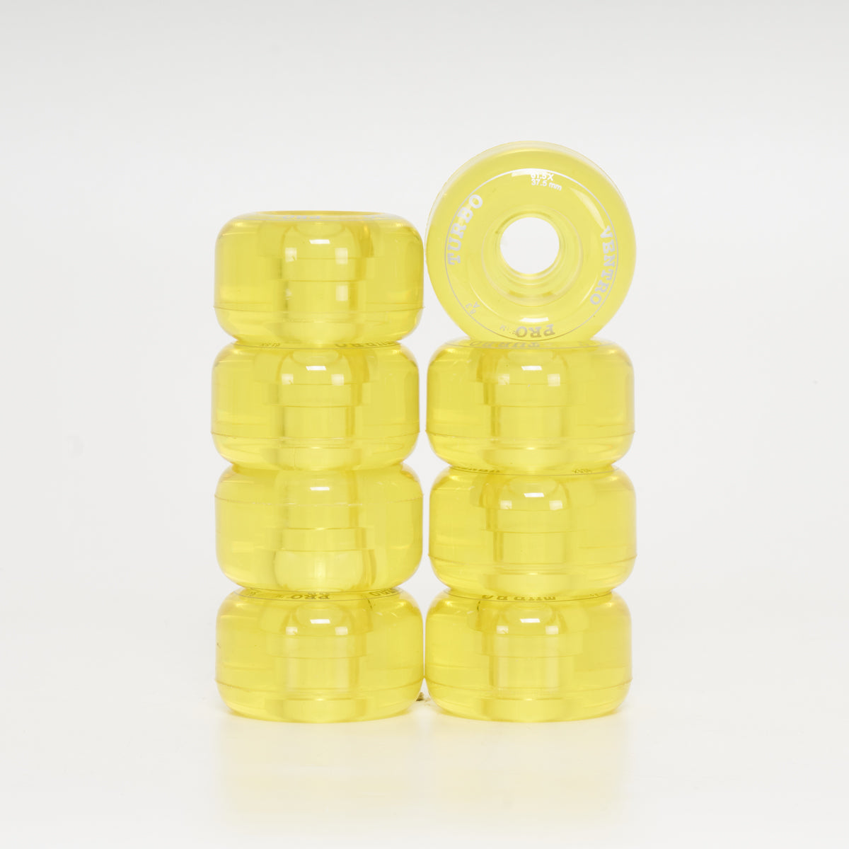 Ventro Pro Roller Skate Wheels - Clear Yellow (8-Set)