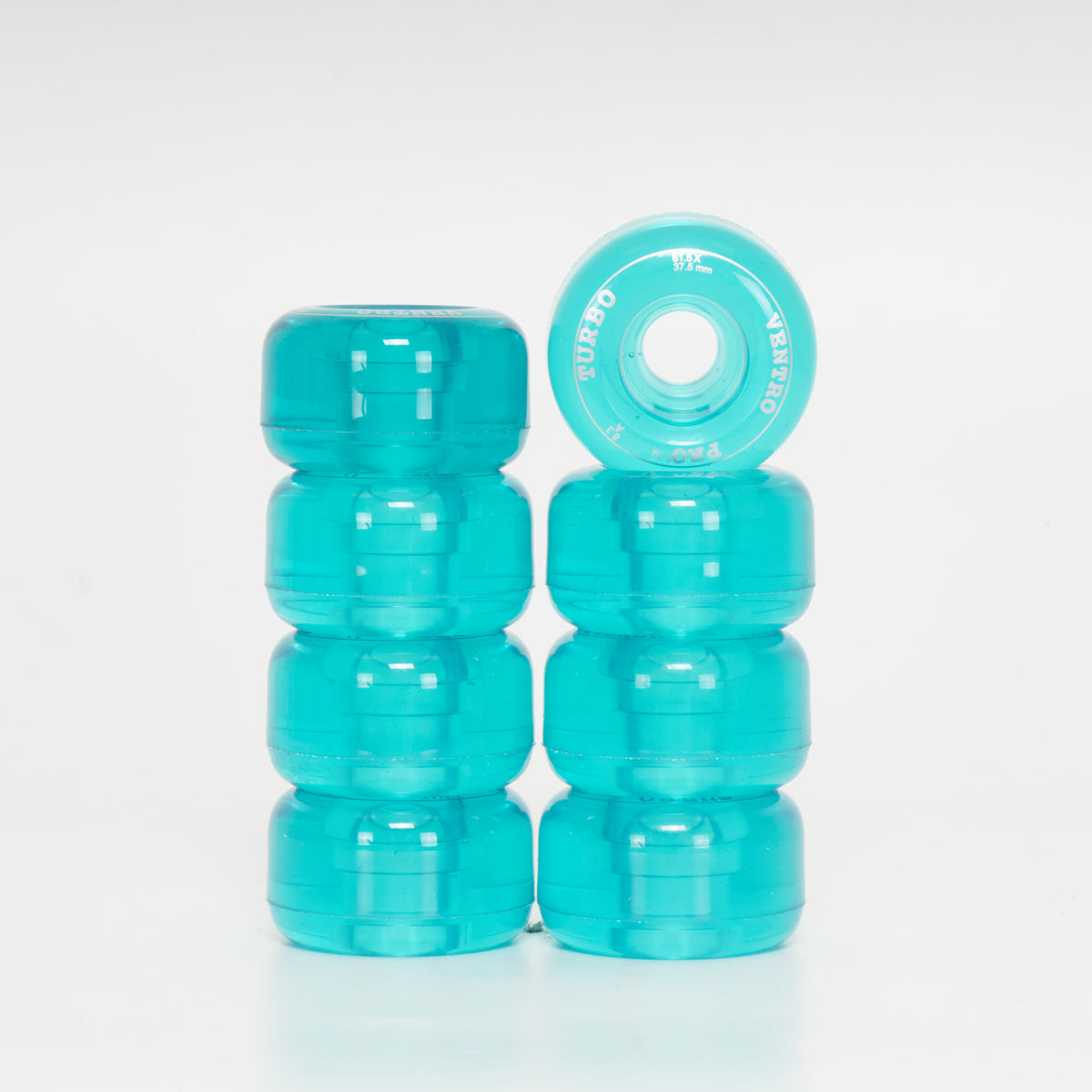 Ventro Pro Roller Skate Wheels - Clear Blue (8-Set)